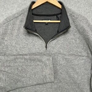 Toad&Co Kennicott 1/4 Zip Sweater Mens XXL Gray Recycled Wool Blend T2231200